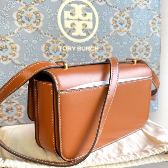 AUTH BRAND NEW Tory Burch Small Eleanor Rectangular Bag in Malt Whiskey $598 - Picture 7 of 17